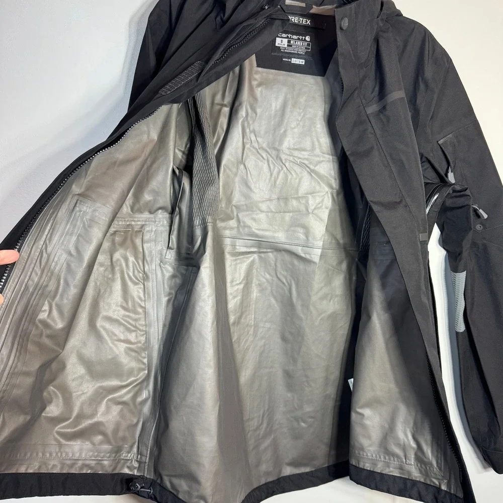 Carhartt LWD Gore-Tex‎ Jacket Mens Small Hooded Waterproof Outdoor Hiking